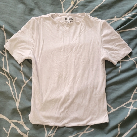 RE ONA Signature T Shirt in White - Picture 2 of 3